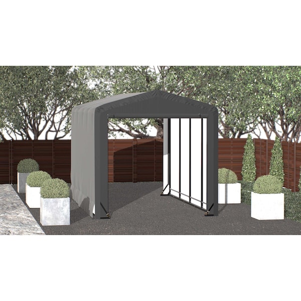 Shelterlogic ShelterTube Wind and Snow-Load Rated Garage, 10x18x10 Gray SQAACC0103C01001810 - main